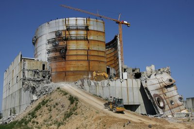 Abriss des Kernkraftwerkes in Arneburg