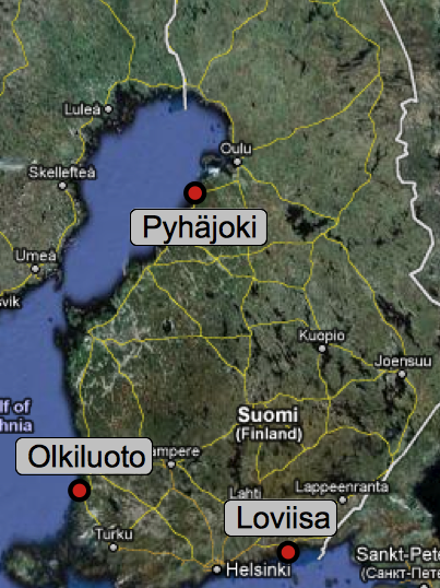 Atom-Standorte in Finnland