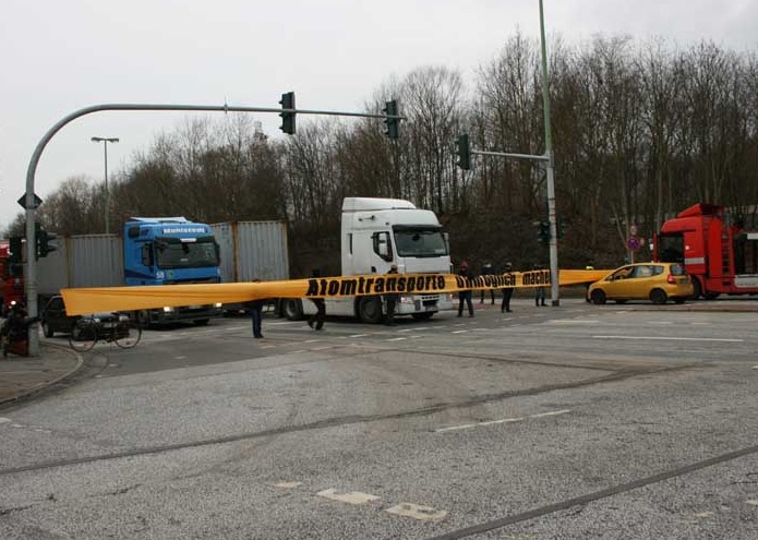 22.2.2012 - Aktion gegen Atomtransporte in Bremerhaven