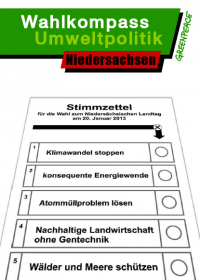 Greenpeace: Wahlkompass für Niedersachen 2013