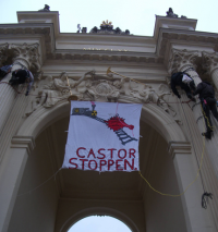18.3. - Kletterprotest in Potsdam; Bild: nirgendwo.info