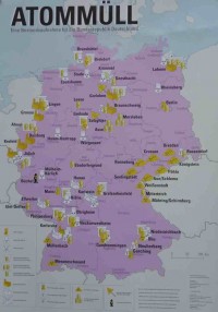 Plakat: Wo in Deutschland Atommüll lagert