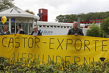 Sonntagsspaziergang Jülich: Protest gegen Atomexporte am 21.9.14